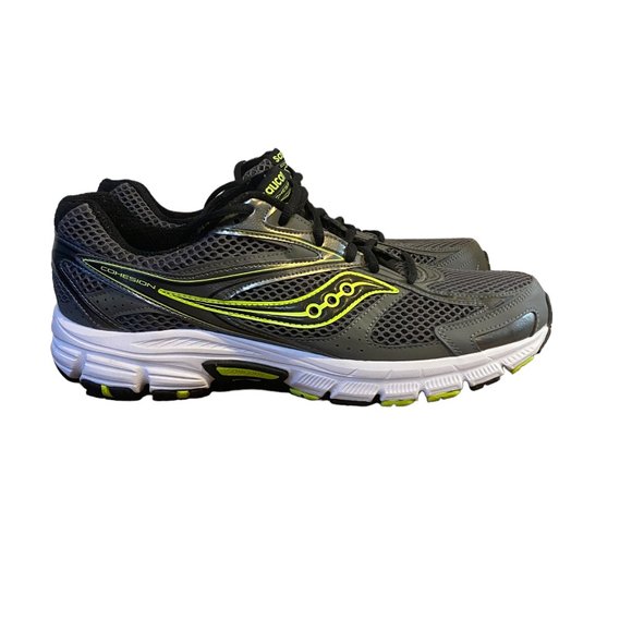 Saucony Men's Cohesion 8 Running Shoes size 12 Gray green lace Sneakers S25218-2 - Picture 1 of 6